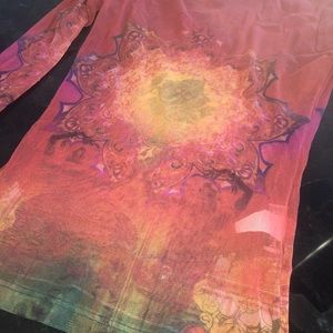 chic boho vintage mesh tee